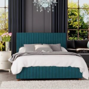 Laurence Llewelyn-Bowen Estella Velvet Fabric Ottoman Bed 3ft Single Plush - Emerald
