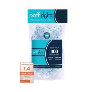 Paffright 300, Cigarette Filter Tips for Regular and King Size Cigarettes, 300 - 8 mm Cig Holder