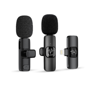 ILOS Wireless Lavalier Microphone for iPhone Clip-On Mic, Noise Reduction, 65ft Range, 8H Battery, Bluetooth, Plug & Play - Ideal for Vlogging, YouTube, Podcasts, Interviews
