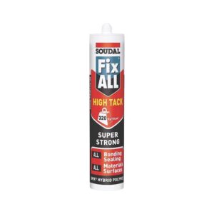 SOUDAL FIX ALL HIGH TACK ADHESIVE & SEALANT WHITE 290ML (64585)