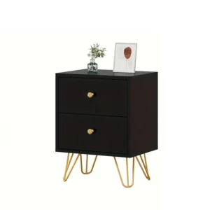 2 Pcs Wooden Nightstands Storage Cabinets (20.5"x15.7"x11.8")