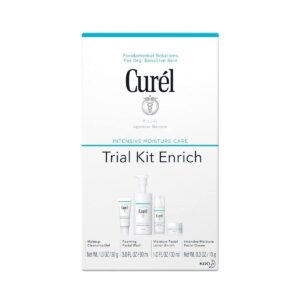 Curel Enrich Trial & Travel Kit, 2 Week Skincare Routine for Dry, Sensitive Skin