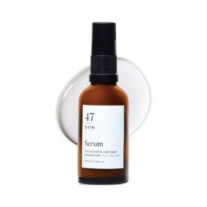 47 Skin Hydrating Face Serum for Clearing Acne and Scars, Anti-Blemish & Scar Repair Serum Skincare Treatment with Silver Chitoderm Smooth Skin Moisturiser Serum for All Skin Types - 30ml