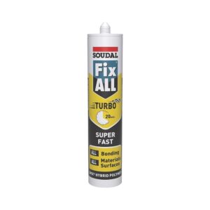 SOUDAL FIX ALL TURBO HYBRID POLYMER ADHESIVE WHITE 290ML (269KV)