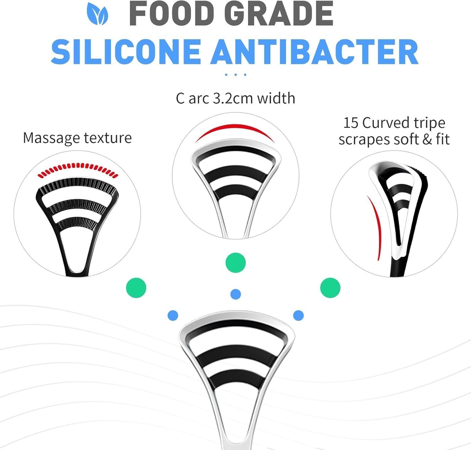 Y-Kelin Tongue Scraper, 3 Pack Tongue Cleaner for Oral Hygiene and Fresh Breath, Easy to Use and Clean - Image 3