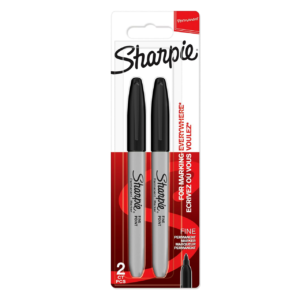 Sharpie Permanent Markers | Fine Point for Bold Details | Black Ink | 2 Marker Pens