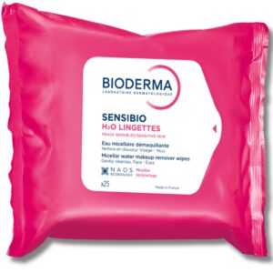 Bioderma - Sensibio H2O Wipes - Cleansing and Makeup Removing - Skin Soothing - for Sensitive Skin - 25 Wipes