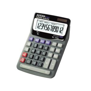 Aurora DT85V Desktop Calculator (Large Heavy Duty Model), Black
