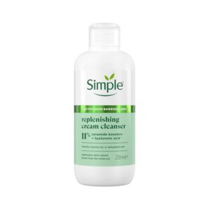 Simple Replenishing Cream Cleanser Face Cleanser - with 11% Ceramide Boosters and Hyaluronic Acid 230 ml