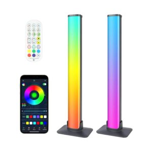 Auplf LED Light Bar,2PCS Smart RGB Light Bar Gaming Lights TV Backlights Color Changing Mood Light Sync with Music for PC
