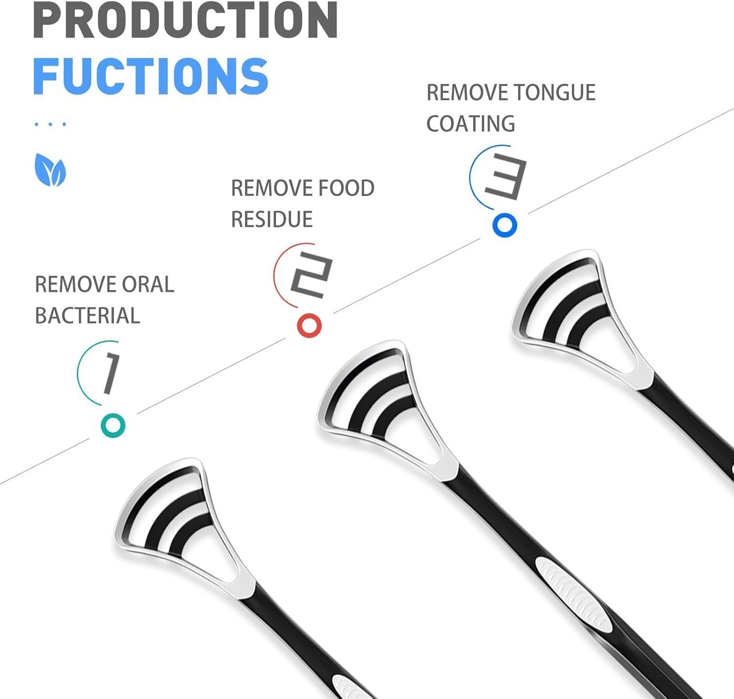 Y-Kelin Tongue Scraper, 3 Pack Tongue Cleaner for Oral Hygiene and Fresh Breath, Easy to Use and Clean - Image 4
