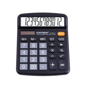 12 Digit Desktop Calculator with Large LCD Display and Sensitive Button, CD-2786