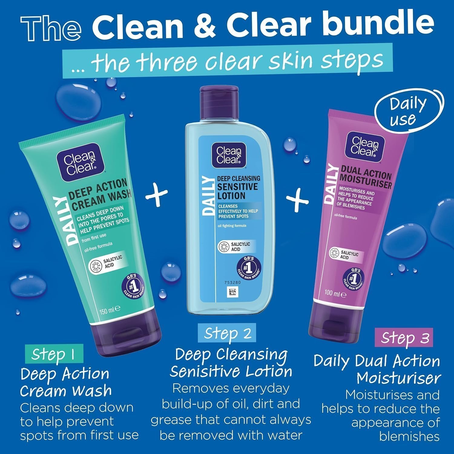 Clean & Clear Deep Cleansing Lotion for Sensitive Skin (1x 200ml) - Image 5