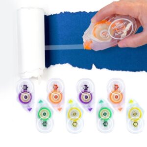 STATIONERY ISLAND Glue Tape Roller 8Pcs, 10mx8mm Double Side Tape Dispenser Roller