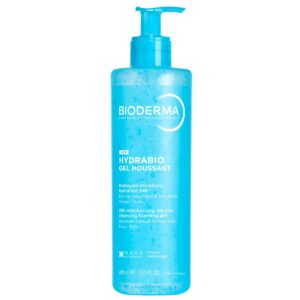 Bioderma - Hydrabio - Foaming Gel - 3-in-1 Cleansing, Makeup Removing and Hydrating - Face Cleanser for Dehydrated Skin, 13.5 Fl.Oz